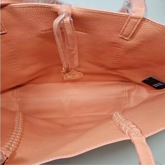 Badgley Mischka Orange Tote Bag with Floral Scarf - Picture 7 of 16